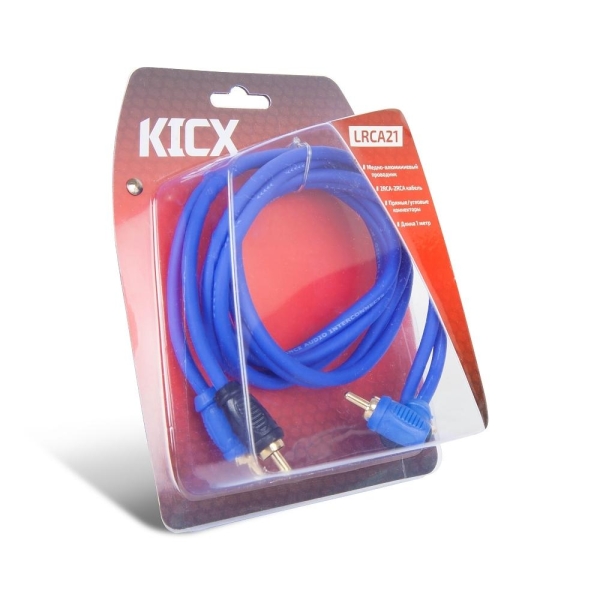 Межблочный кабель 2RCA - 2RCA KICX LRCA21 (1м)