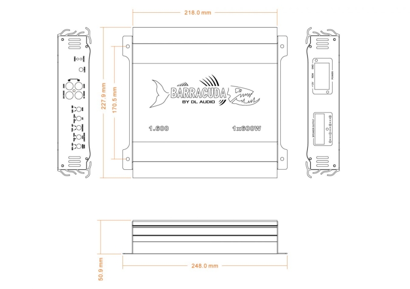 Усилитель 1-канальный DL Audio Barracuda 1.600