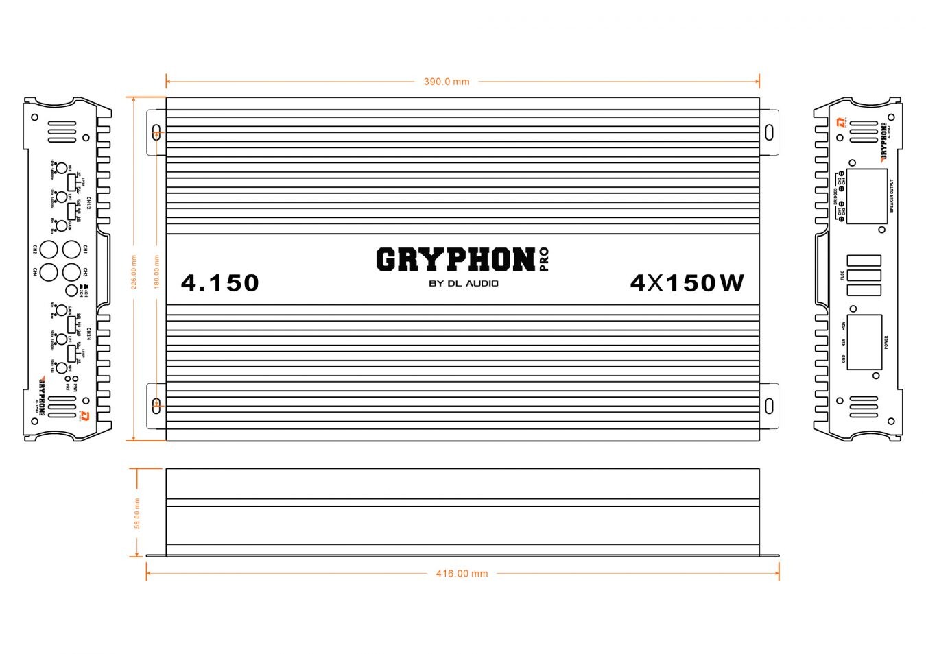 Усилитель 4-канальный DL Audio Gryphon PRO 4.150