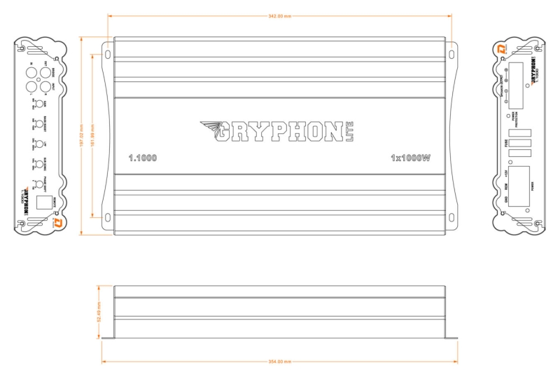 Усилитель 1-канальный DL Audio Gryphon Lite 1.1000